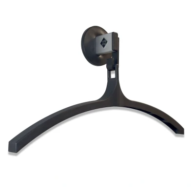 Afbeelding van Basic Pro line magnetische wandkapstok met 1 kledinghanger grijs/zwart