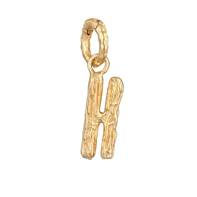 Afbeelding van Elli Organic Letter H Hanger goldcoloured, Dames, Maat: One Size, Gold coloured