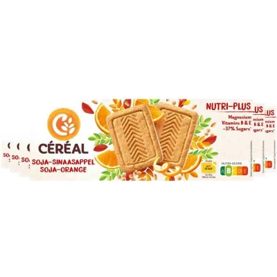 Afbeelding van 6x Céréal Koekjes Soja Sinaasappel 280 gr