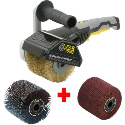 Afbeelding van FARTOOLS Pack 615127: Renovator REX120C + nylon borstel en spanbanden Speciaal hout, metaal steen Vlakke of complexe oppervlakken