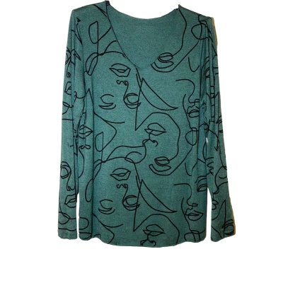 Afbeelding van Elegante Dames Blouse / Trui One Size Maat 38 42 Groen