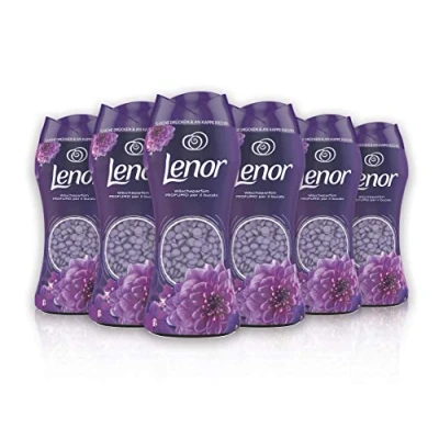 Afbeelding van Lenor Wasgeur, geurparels voor wasmachine, amethist en boeket, verpakking van 6 stuks (6 x 210 g), parfumversterker, maxi formaat, 100% gerecyclede kunststof