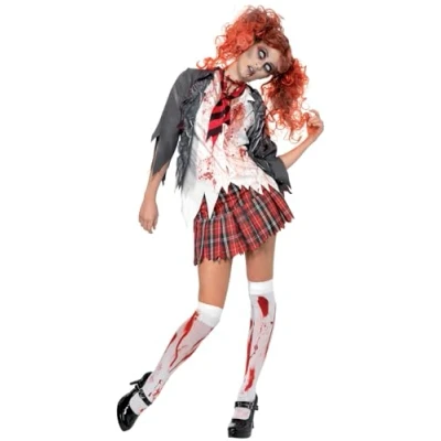 Afbeelding van &quot;Zombie schoolmeisje kostuum Halloween outfit Verkleedkleding Medium&quot;