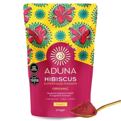 Afbeelding van Aduna 100% biologisch superfood poeder, hibiscuspoeder, zuiver, levensmiddelenkwaliteit, bio 275 ml