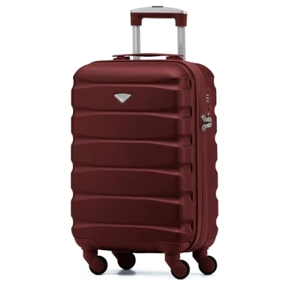 Afbeelding van Flight Knight Lichtgewicht stevige ABS koffer met 4 wielen, cabine en ruimbagage, goedgekeurd door meer dan 100 luchtvaartmaatschappijen zoals easyJet, British Airways, RyanAir, Virgin Atlantic