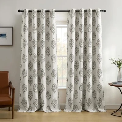 Afbeelding van Elrene Home Mode Navara Medaillon Kamer Verduistering Raamgordijnpaneel, 52 &quot;x 84&quot; (1, Grijs
