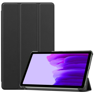 Afbeelding van Samsung Galaxy Tab A7 Lite Hoes: iMoshion Trifold Bookcase Zwart Kunstleder Tablet Hoezen