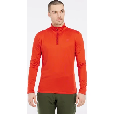 Afbeelding van Protest Rewill 1/4 Longsleeve, Heren, Maat: XS, Burnt orange