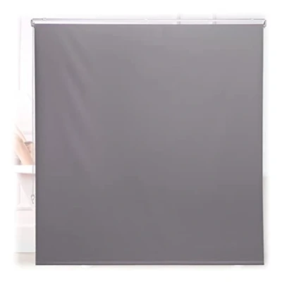 Afbeelding van Relaxdays Douche rolgordijn grijs douchegordijn bad plafondmontage gordijn badkamer 160x240cm
