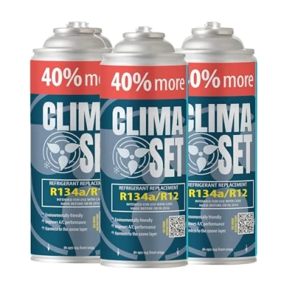 Afbeelding van ClimaSet gasvervanging R134a 3 x 235 g voor auto airconditioning auto&#039;s van bouwjaar 19952016 koelmiddel gas