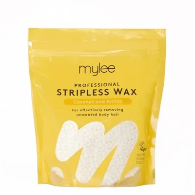 Afbeelding van Mylee Professionele Harde Wax 500G [Kokosnoot &amp; Arnica] geen strips depilerende waxkralen vaste filmbonen strip nodig, pijnloze zachte haarverwijdering van het volledige lichaam, gezicht en bikini lijn