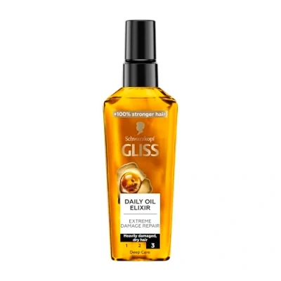 Afbeelding van Schwarzkopf, Haaroliën, Gliss Kur Daily Oil Elixir Voedend Haar Van Olie Naar Dagelijks Gebruik 75Ml (75 ml)
