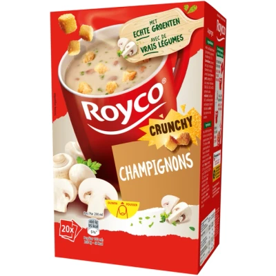 Afbeelding van Soep Royco crunchy champignons 20 zakjes