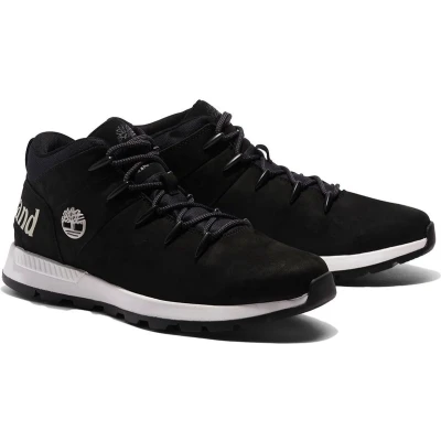 Afbeelding van Timberland Sprint Trekker Sportieve veterschoenen, Heren, Maat: 40, Jet black Leer/ synthetisch