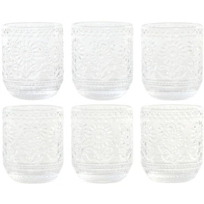 Afbeelding van Glazenset Home ESPRIT Transparant Kristal Met reliëf 360 ml (6 Stuks)