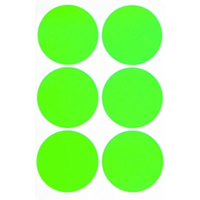Afbeelding van Gekleurde Stickers 50mm (5cm) Kleur Coding Labels stippen 72 Stuks door Royal Green Neon Groen