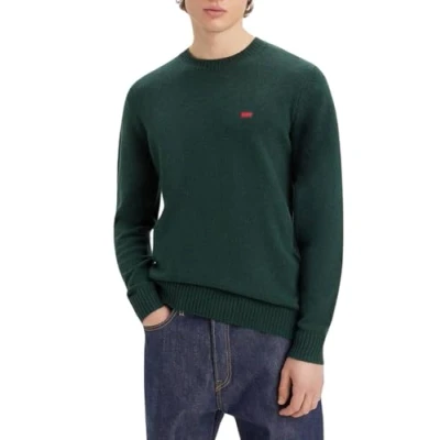 Afbeelding van Levi&#039;s heren Fijngebreide pullover in wolblend met stretch de kleur Legergroen, maat: XS