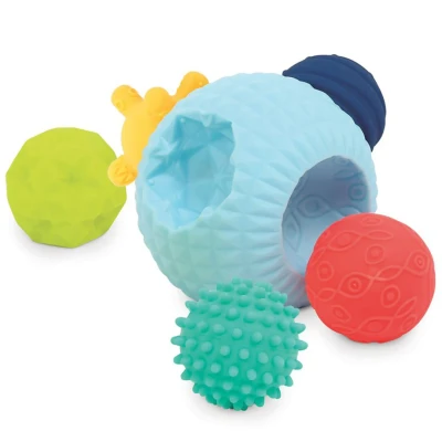 Afbeelding van Ludi Sensorische puzzelbal 5 ballen 6,5 cm, grote bal 12cm