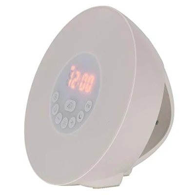 Afbeelding van TFA Dostmann Daglichtwekker Wake Up Light, 60.2019.02, lichtwekker met zonsopgang, FM radio, 6 wekgeluiden, sluimerfunctie, wit, kunststof, 170 mm