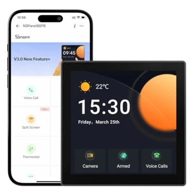 Afbeelding van Smart Scene Wandschakelaar Sonoff NSPanel Pro (zwart)