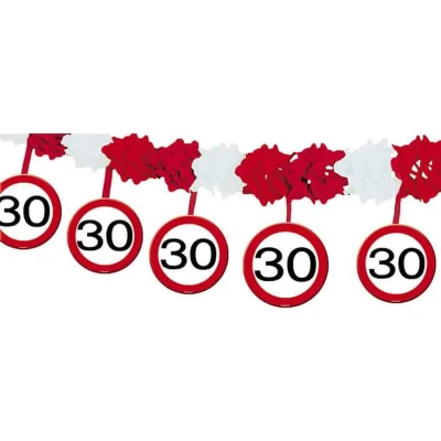 Afbeelding van Slinger Verkeersbord 30 jaar met onderhanger