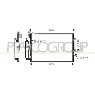 Afbeelding van Condensor, airconditioning PRASCO RN308C001