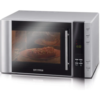 Afbeelding van Severin MW 7775 Magnetron Zilver zwart 900 W Heteluchtfunctie, Grillfunctie