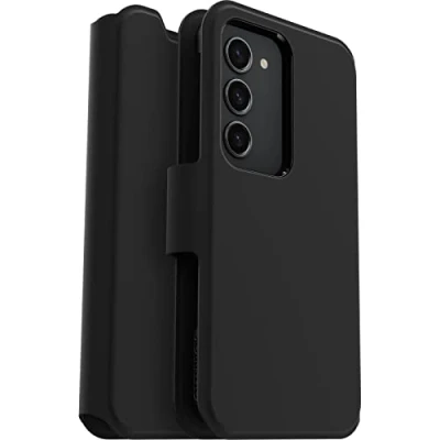 Afbeelding van Samsung Galaxy S23 Hoesje Kunstleder OtterBox Bookcase Zwart Telefoonhoesje Shockproof/Valbescherming