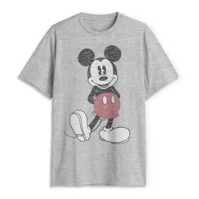 Afbeelding van Disney Heren full size Mickey Mouse Distressed Look T shirt, Hei Grijs, XL