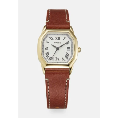 Afbeelding van Fossil Vrouwen Analoge Quartz Horloge Met Lederen Band ES5364, Bruin