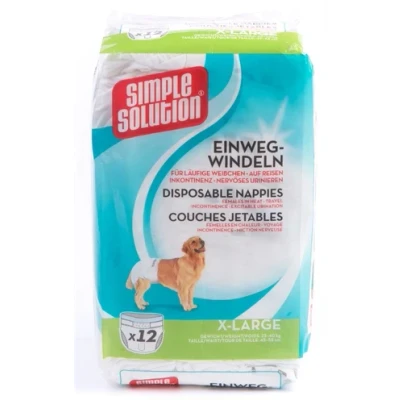 Afbeelding van Simple Solution Wegwerp Honden Luier XL 45 58 CM 25 40 KG (12 stuks) (102756)