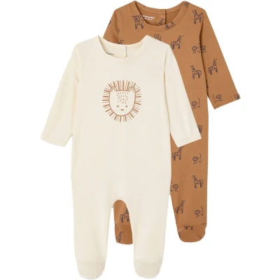 Afbeelding van Vertbaudet Set van 2 Safari babyslaappakjes