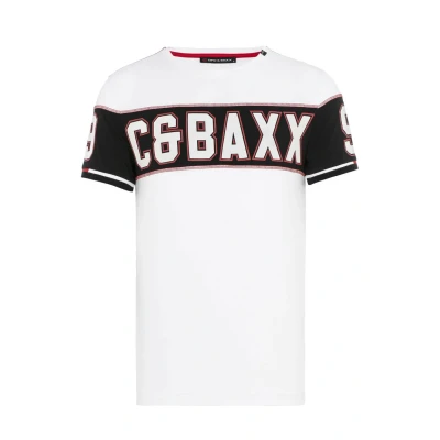 Afbeelding van Cipo &amp; Baxx Tshirt print, Heren, Maat: Large, White
