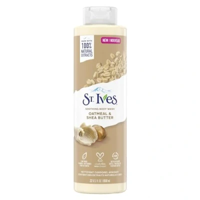 Afbeelding van St. Ives Kalmerende douchegel, 650 ml, hydraterende, havermout en sheaboter, gemaakt met kruidenreinigers 100% natuurlijke extracten, 473 ml douchegel