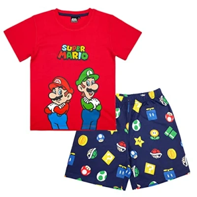 Afbeelding van Super Mario pyjama Rood Maat 110 / 5 jaar