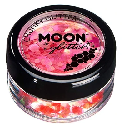Afbeelding van Moon Creations Glitter Makeup Iridescent Chunky Rood