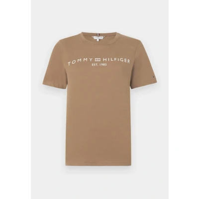 Afbeelding van Tommy Hilfiger LOGO Tshirt print, Dames, Maat: XXS, Hickory