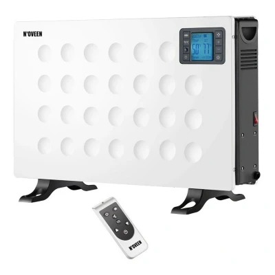 Afbeelding van Noveen CH8000 Smart elektrische convector verwarming kachel 2000W LCD display 24 uurs timer Schakelt automatisch uit Afstandsbediening Wit