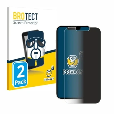 Afbeelding van BROTECT privacy screenprotector voor Apple iPhone 13 / Pro Folie Beschermfolie Blauwlichtfilter (2 Stuks)