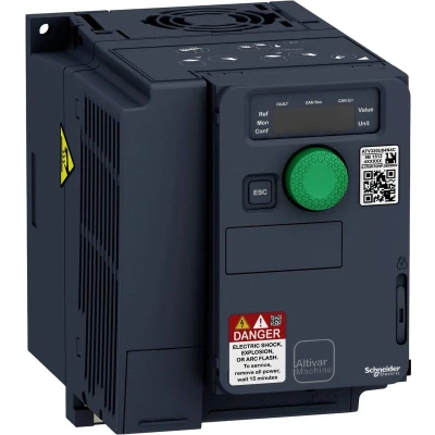 Afbeelding van Schneider electric altivar frequentieregelaar 380 500v 50 60 hz 599hz 1 5a 0 37kw ip20 h 142mm b 105mm d 158mm atv320u04n4c