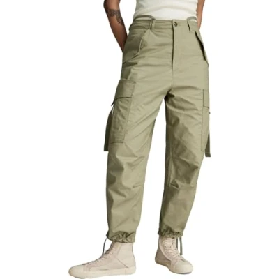 Afbeelding van G Star Cropped Drawcord PANT Cargobroek, Dames, Maat: 32, Ensis green