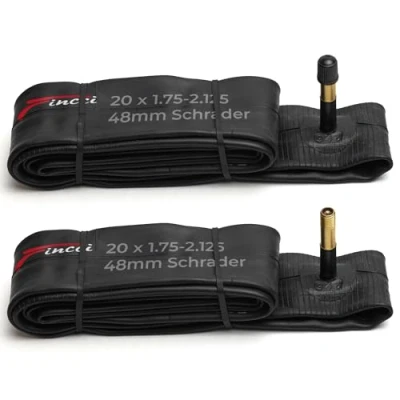 Afbeelding van Fincci Paar 20 x 1.75 1.95 2.0 2.1 2.125 Inch 48mm Schrader Valve Binnenbanden voor BMX Mountain MTB Kids Childs Fiets (Pack van 2)