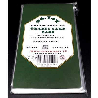 Afbeelding van Docsmagic.de 100 Resealable Graded Card Sleeves 96 x 141 mm PSA BGS Bags