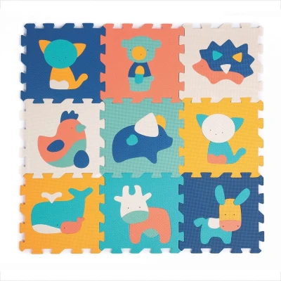 Afbeelding van Ludi Sensorisch speelgoed foamtegels dieren (9 stuks)