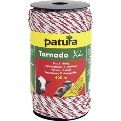 Afbeelding van Tornado xl kunststofdraad wit rood 400 meter