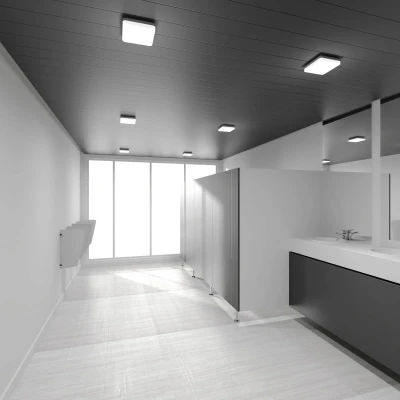 Afbeelding van Performance in Lighting LED plafondlamp WL260 hoekig aluminium 24W 26x26cm