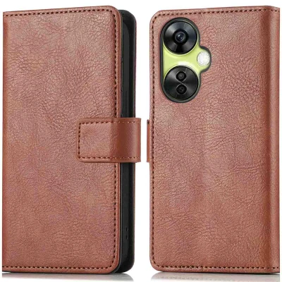 Afbeelding van OnePlus Nord CE 3 Lite Hoesje Kunstleder iMoshion Bookcase Bruin Telefoonhoesje