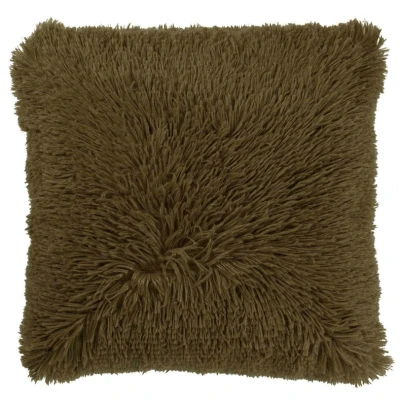 Afbeelding van Dutch Decor FLUFFY Kussenhoes 60x60 cm superzacht XL kussensloop Military Olive groen