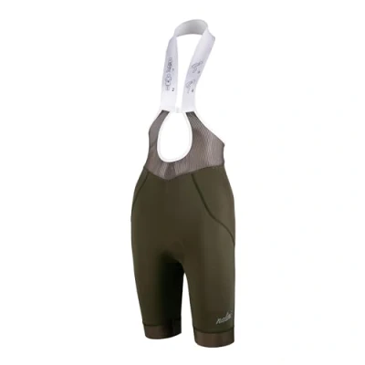 Afbeelding van Nalini Dames Fietsbroek kort Met Bretels Koersbroek Wielrenbroek Zeem Groen NEW LADY VENTURE BIB S