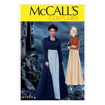 Afbeelding van Mccall&#039;s Patterns 7493 E5, Misses kostuums, maten 14 22, weefsel, meerkleurig, 60 x 91 cm